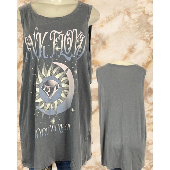 Pink Floyd Torrid Plus 3 Gray Wish You Were Here Graphic Crew Cotton Tank Top - Picture 1 of 6